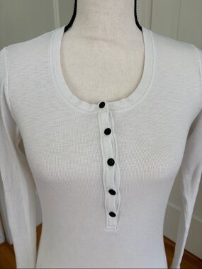 rag & bone Off-White Ribbed Tank